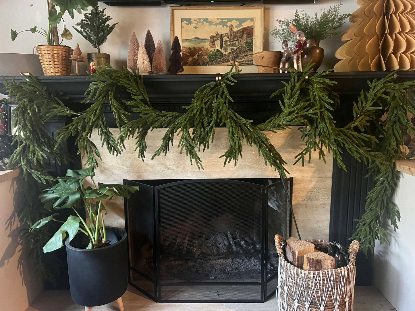 8 ft Real Touch Norfolk Pine Garland