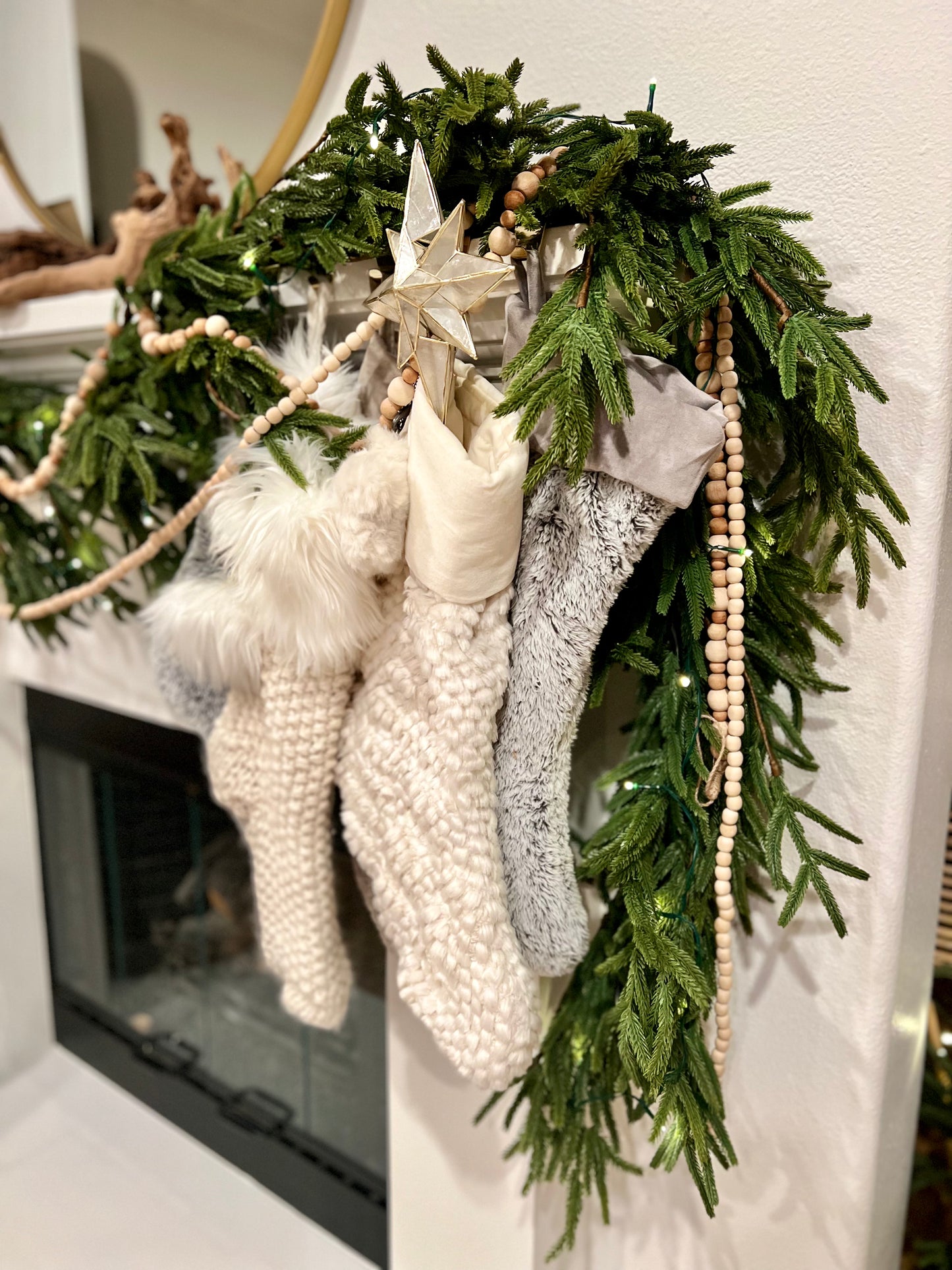 8 ft Real Touch Norfolk Pine Garland
